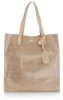 Bőr táska shopper bag Vera Pelle bézs 205454